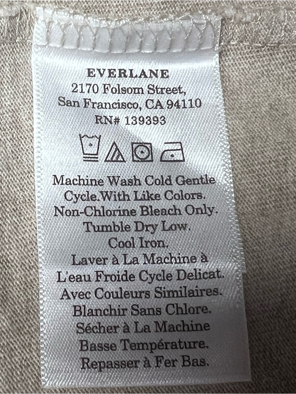 Everlane The Premium-Weight Relaxed Crew T-Shirt Heathered Oatmeal L NWT - Picture 12 of 14